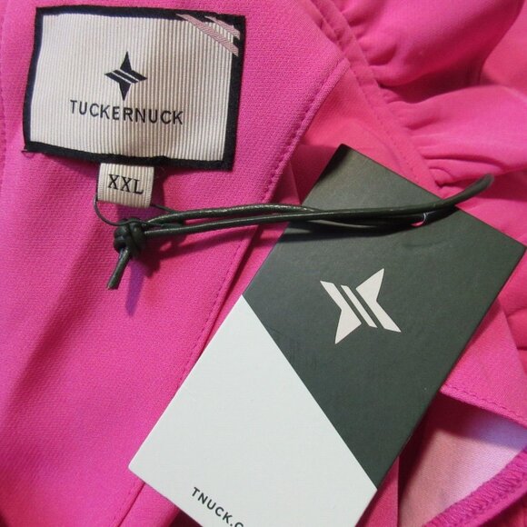 NWT Tuckernuck Daphne in Hot Pink Ruffle Neck Bow Tie Back Mini Dress XXL - Picture 6 of 7
